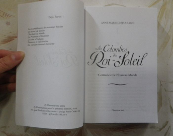 Les Colombes du Roi-Soleil n°08 Gertrude et le Nouveau Monde de A.M. Desplat-Duc Ed. Flammarion - photo numéro 5