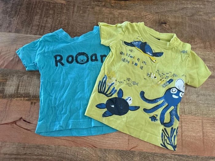 Lot 2 t shirt taille 6 mois - photo numéro 2