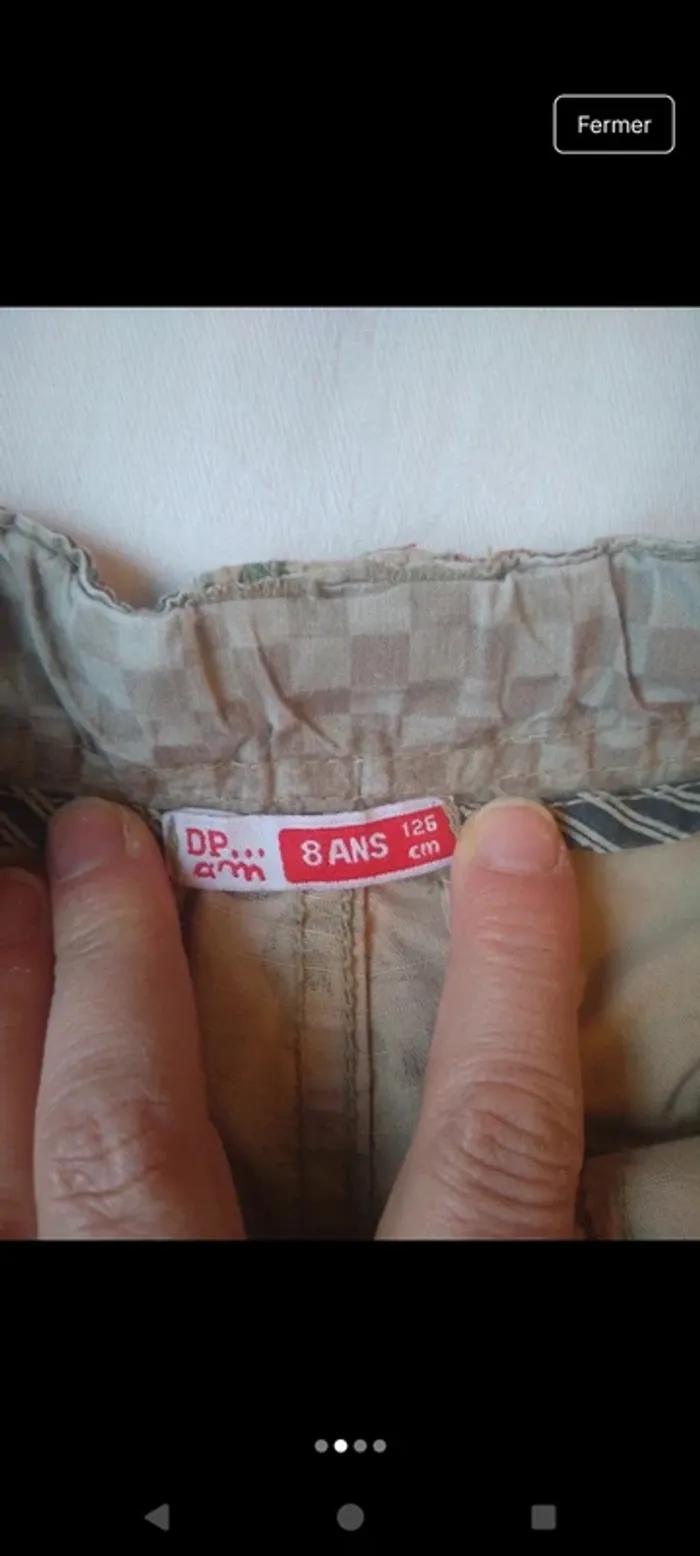 Shorts garçon cargo en 100% coton - photo numéro 2