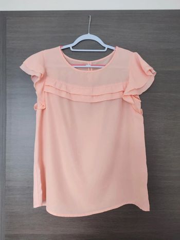 Blouse fluide manches courtes abricot taille L