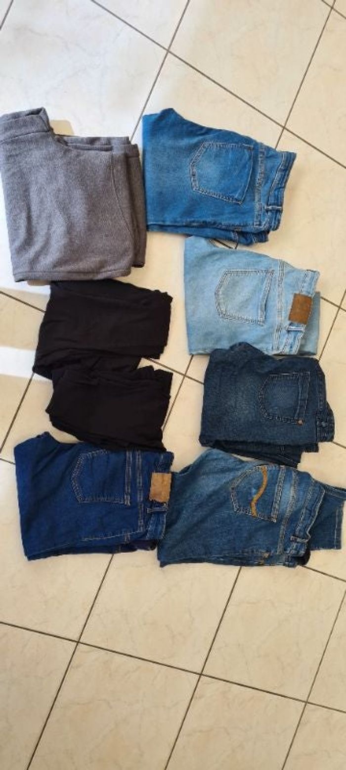 Lot 8 pantalons/jeans/legging