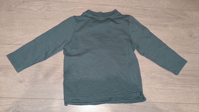 T shirt longues manches vert d'eau - photo numéro 2