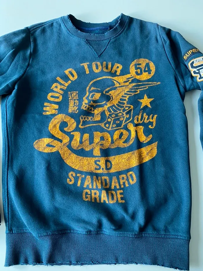 Sweat bleu superdry