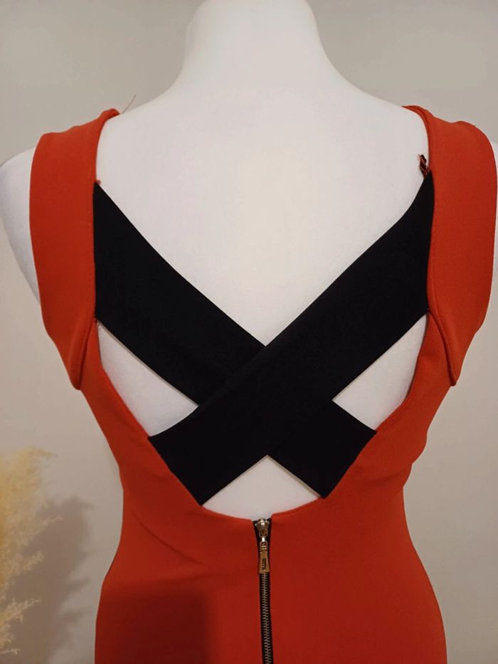Robe chic noire et rouge taille petit S 36 - photo numéro 6