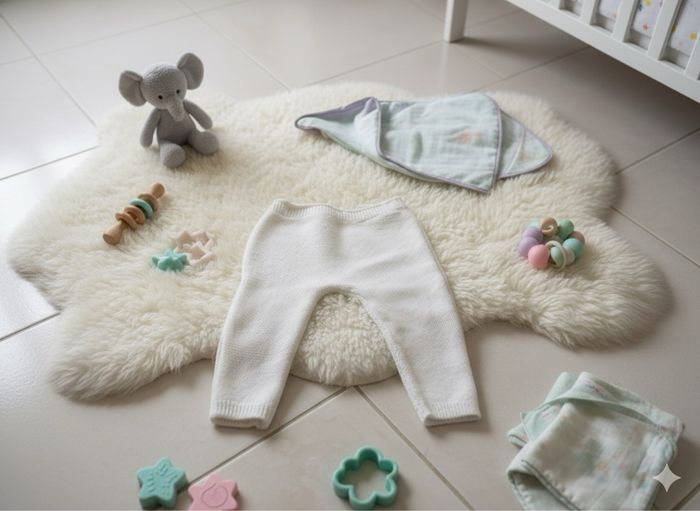 Pantalon en maille/laine