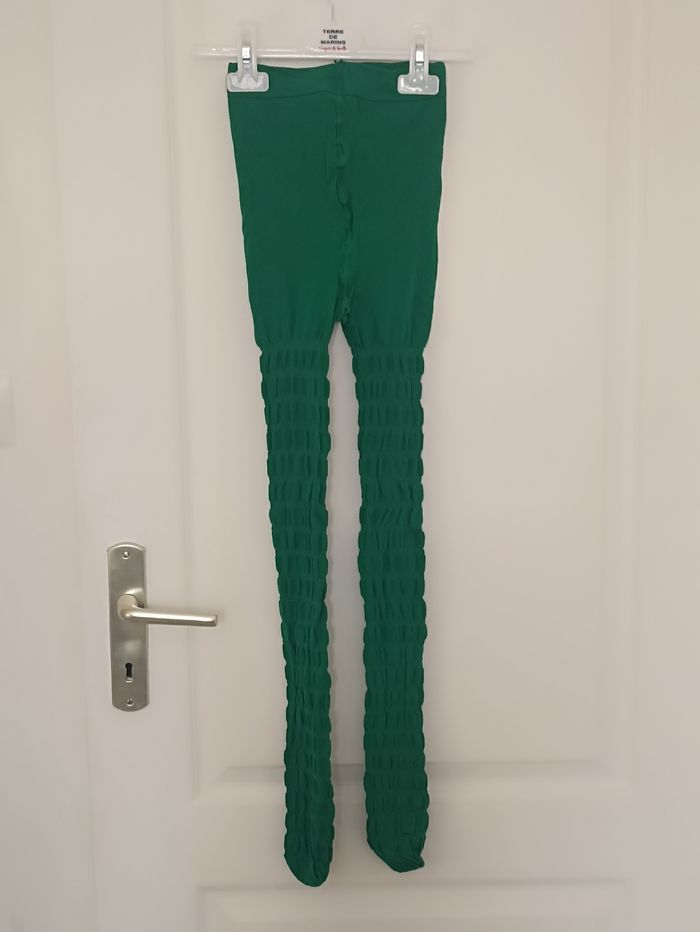 Collant rayé vert neuf