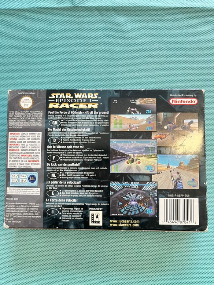 Boite originale Star Wars Episode 1 Racer - Nintendo 64 - photo numéro 2