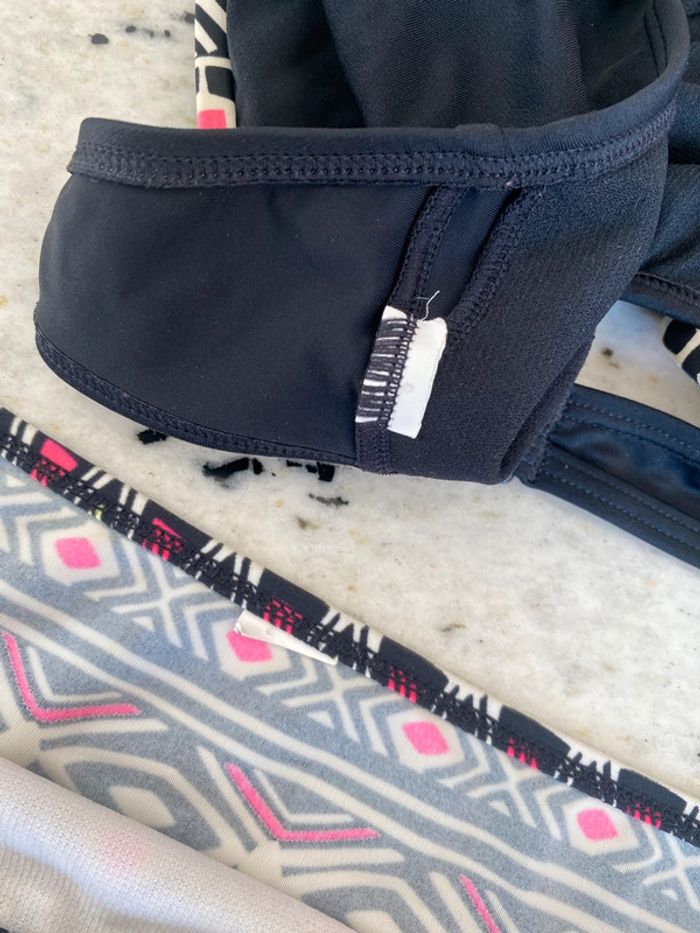 Maillot de bain 2 pièces noir et motifs S - photo numéro 8