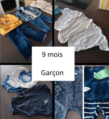 Lot vêtements garçon 9 mois