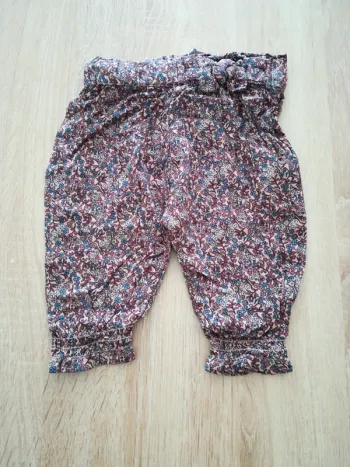 Joli pantalon ample, été, bébé fille, 3mois, Kiabi