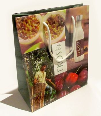 Trois sacs imprimés carton Natura Brasil