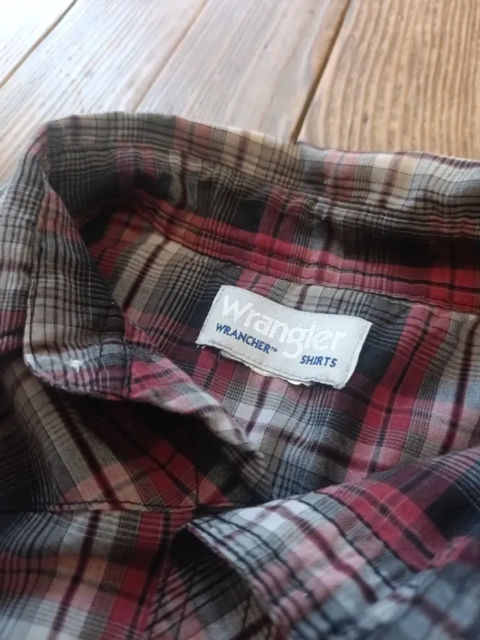 Chemise wrangler manches longues à carreaux Taille M - photo numéro 5