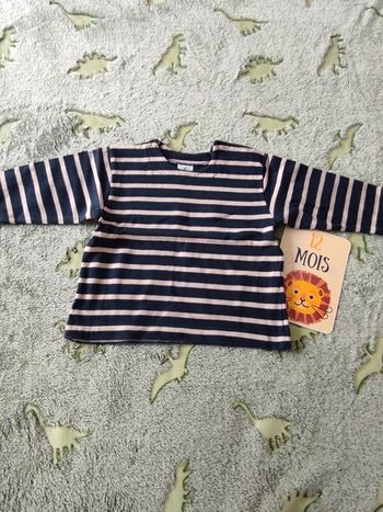 Marinière petit bateau 12 mois