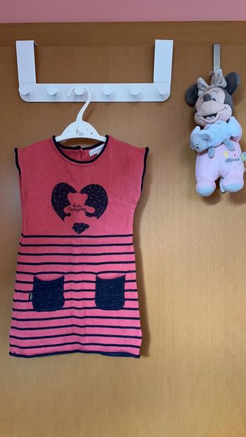 Robe lulu castagnette « ourson cœur » taille 2 ans