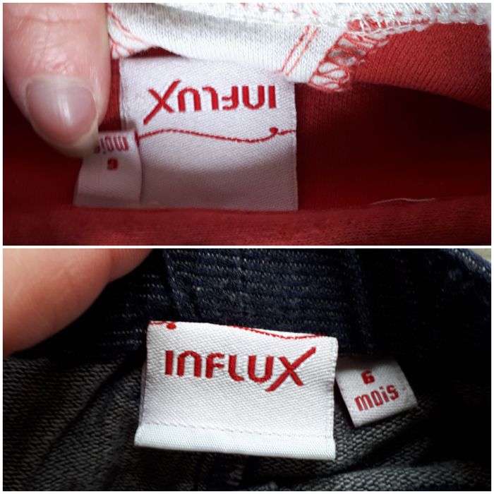 Ensemble pantalon t shirt manches longues 6 mois influx - photo numéro 2