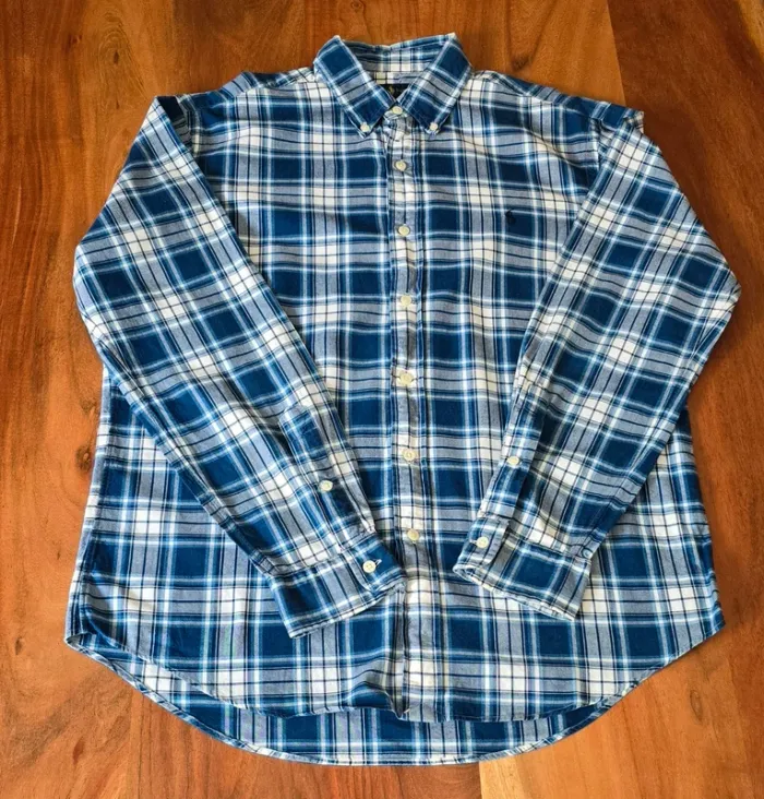 Chemise Ralph Lauren Indigo Oxford - Taille M - photo numéro 3
