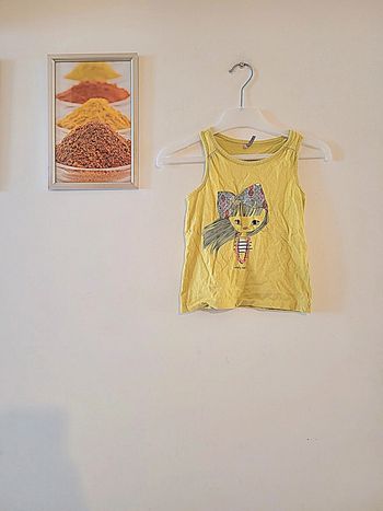 Débardeur fille jaune "Orchestra" taille 6 ans