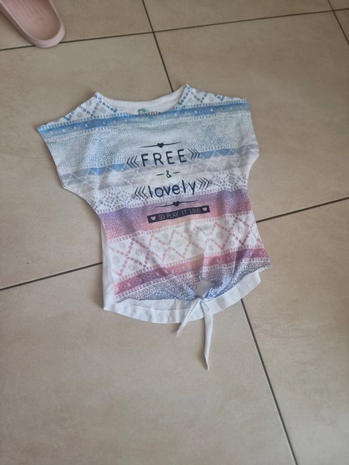 Tee-shirt fille a nouer