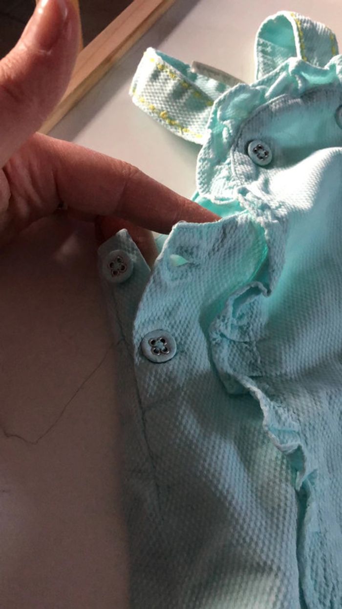 Robe salopette à volant thème mer - photo numéro 3