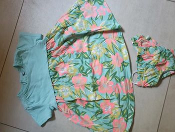 Robe tropicale et son bloomer 18 mois
