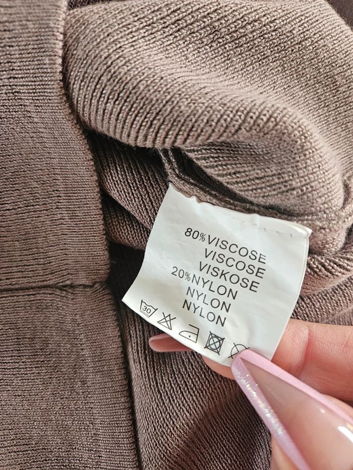 Robe croisée marron taille M - photo numéro 13