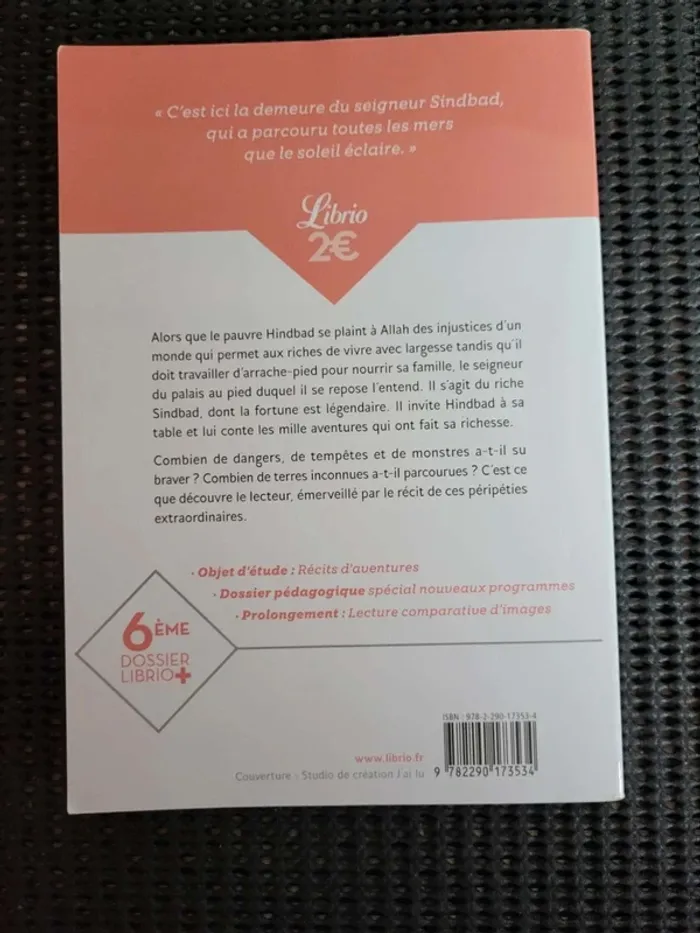 Livre Sindbad le marin  livre  de  lecture scolaire - photo numéro 2