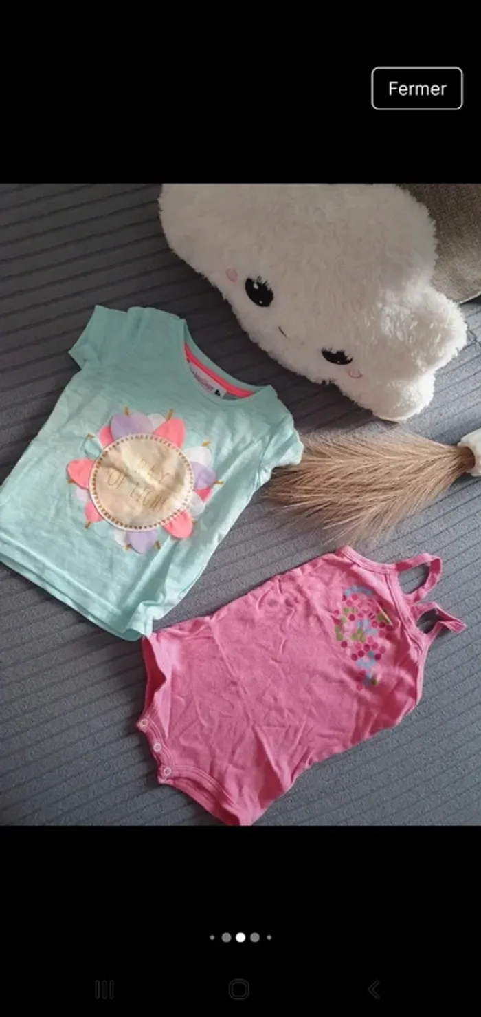 Lot vetements été bébé fille 6 mois - photo numéro 3