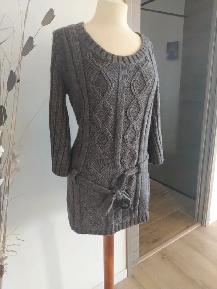 Robe pull S gris chiné Xanaka - photo numéro 2