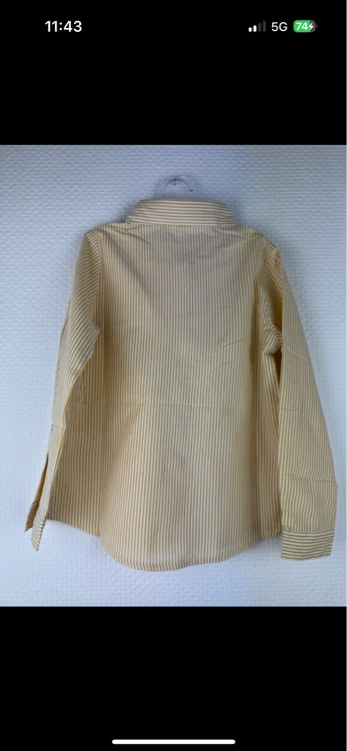 Chemise fille à rayures jaune taille 4 ans - photo numéro 3