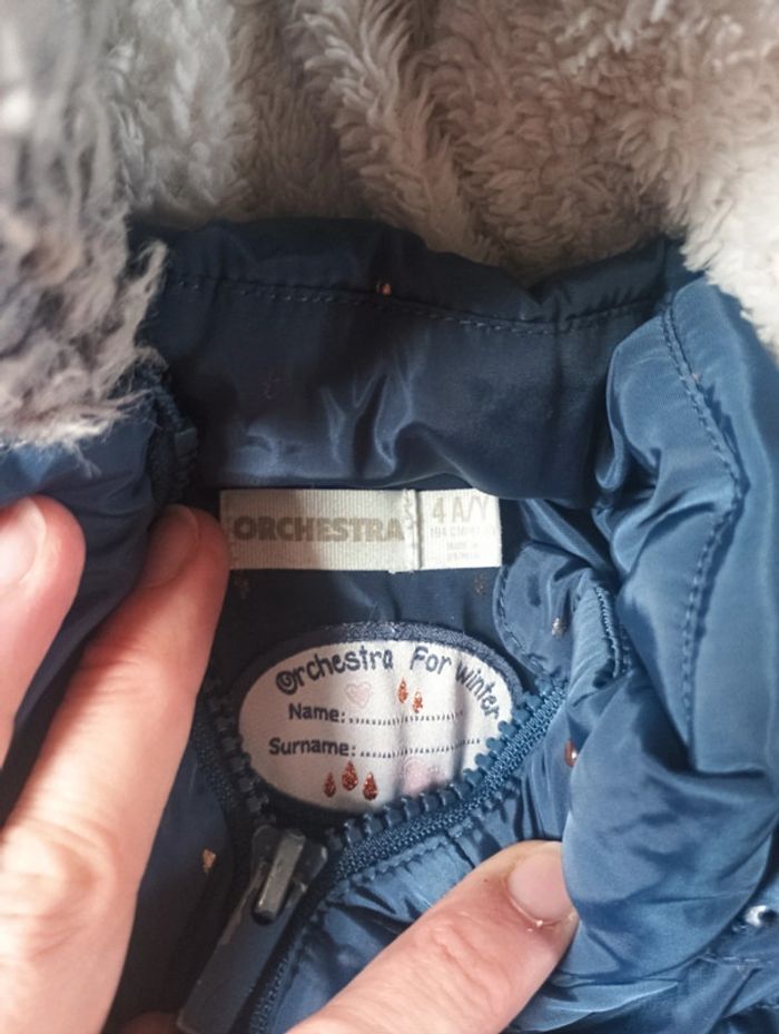 Blouson manteau doudoune chaude avec capuche Fille 4 ans Orchestra - photo numéro 2