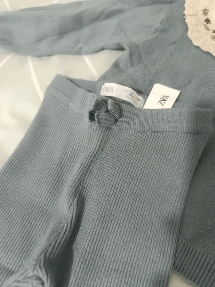 Conjunto de punto zara color azul - photo numéro 2