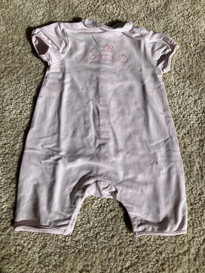 Jolie combishort rose clair pour fille - jean Bourget - 6 mois - photo numéro 5