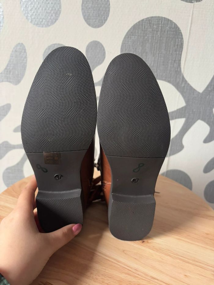 🌺Bottines marron foncé avec lacets noeud Taille 37🌺 - photo numéro 8