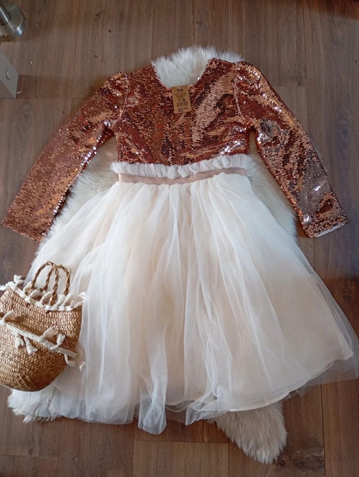 Tao 💖 neuf robe tape a l'oeil pour cérémonie mariage noel 8 ans