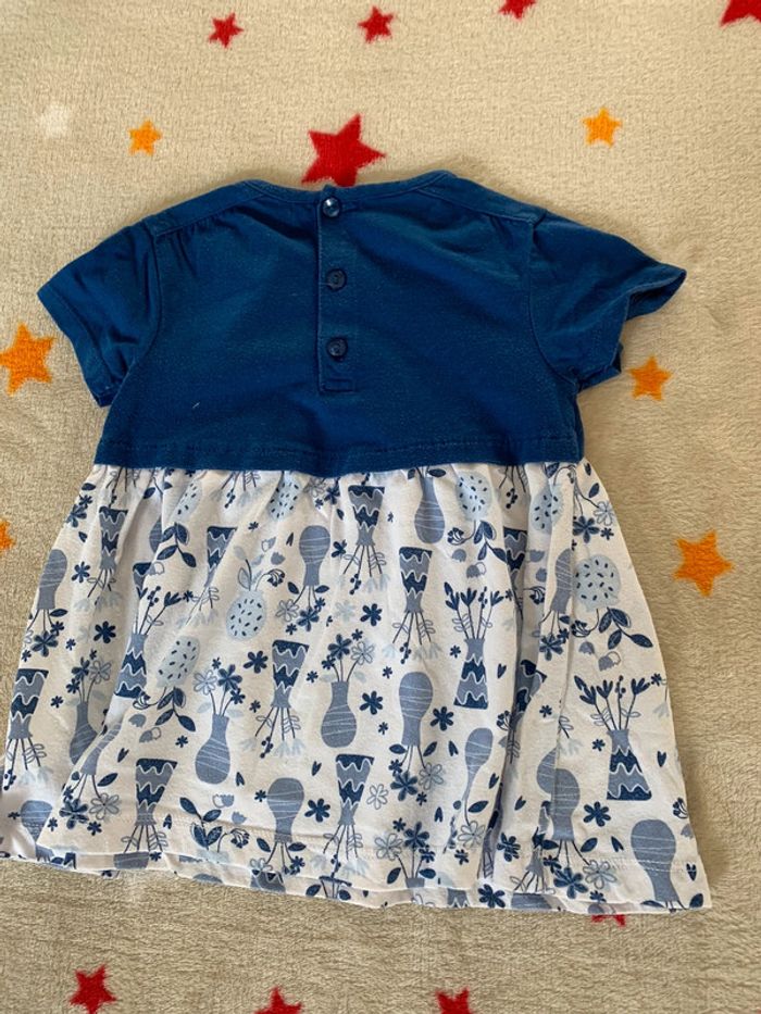 Ensemble Robe et Leggings Bleu et Blanc 18M - photo numéro 4