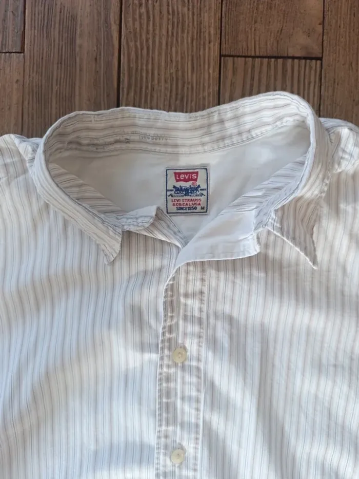 Chemise a rayures manches courtes Levi's Strauss & co taille M - photo numéro 3