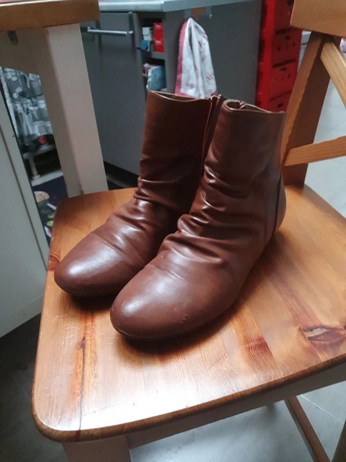Bottines cognac