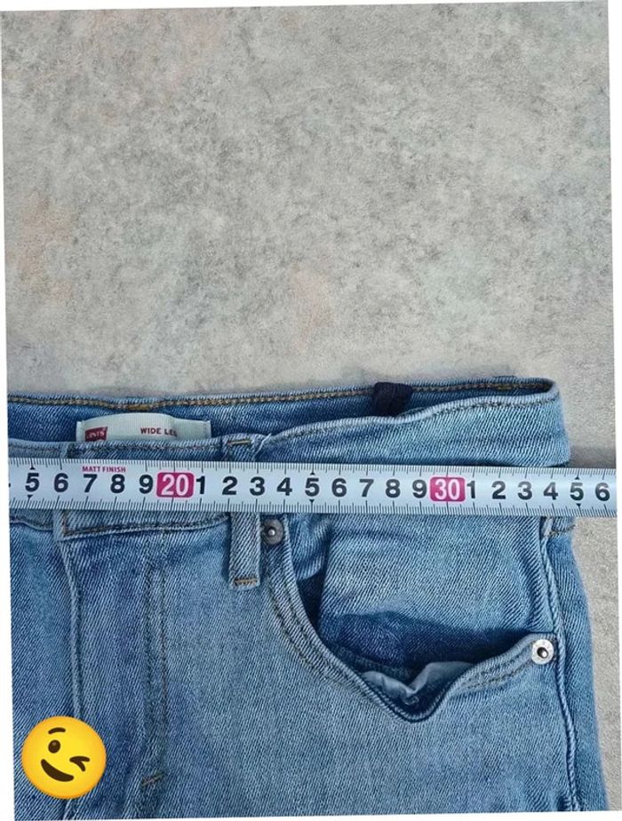 Jeans Levi's wid leg W24|FR34 coupe droite bleu Femme-Women PAN289 - photo numéro 4
