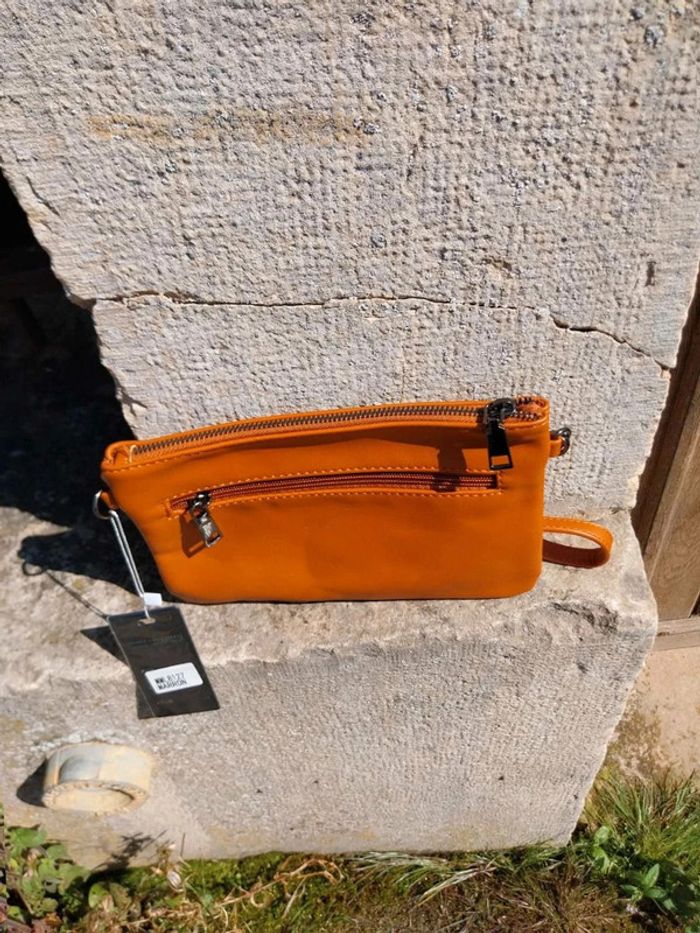 Pochette femme camel - photo numéro 2