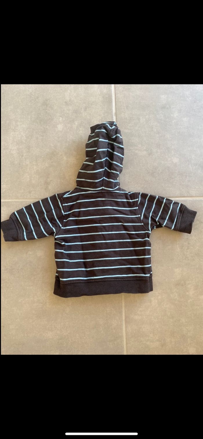 Gilet à capuche zippé 1 mois - photo numéro 9