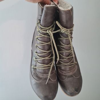 Bottines cuir marron