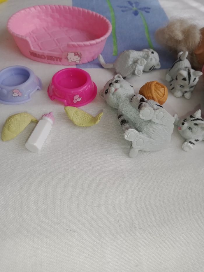 Poupée avec Panier et ses chatons complet - photo numéro 4