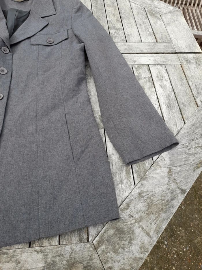 Veste tailleur polyester gris T42 - photo numéro 2