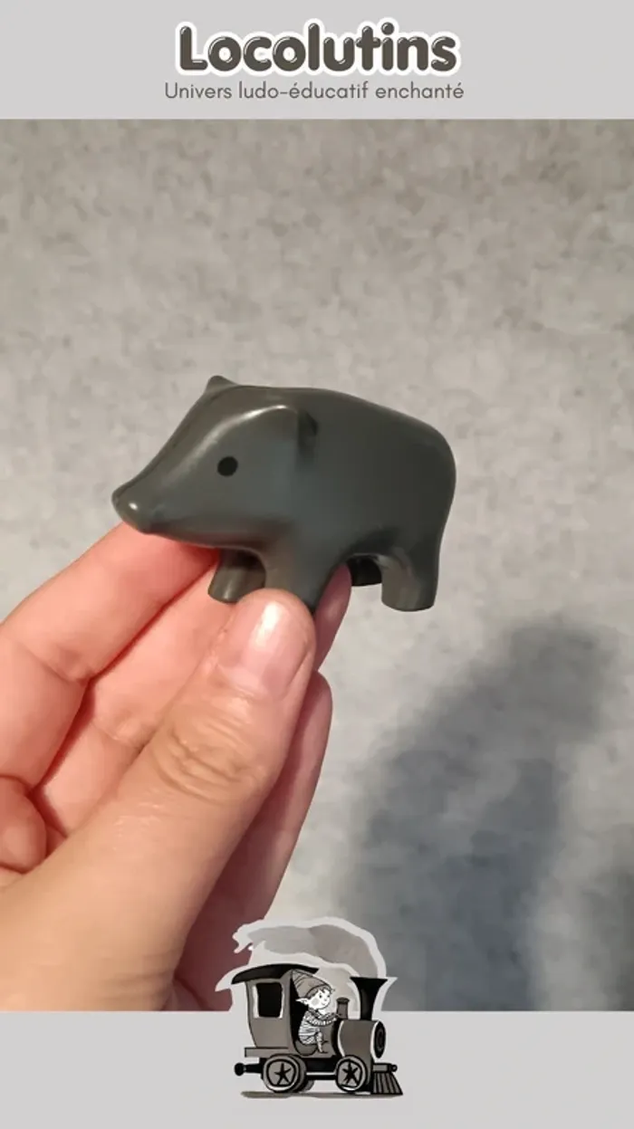 🚂 Playmobil 123 animaux maman sanglier bébé marcassin - photo numéro 4