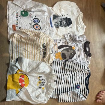 Lot de 6 tee shorts manches longues