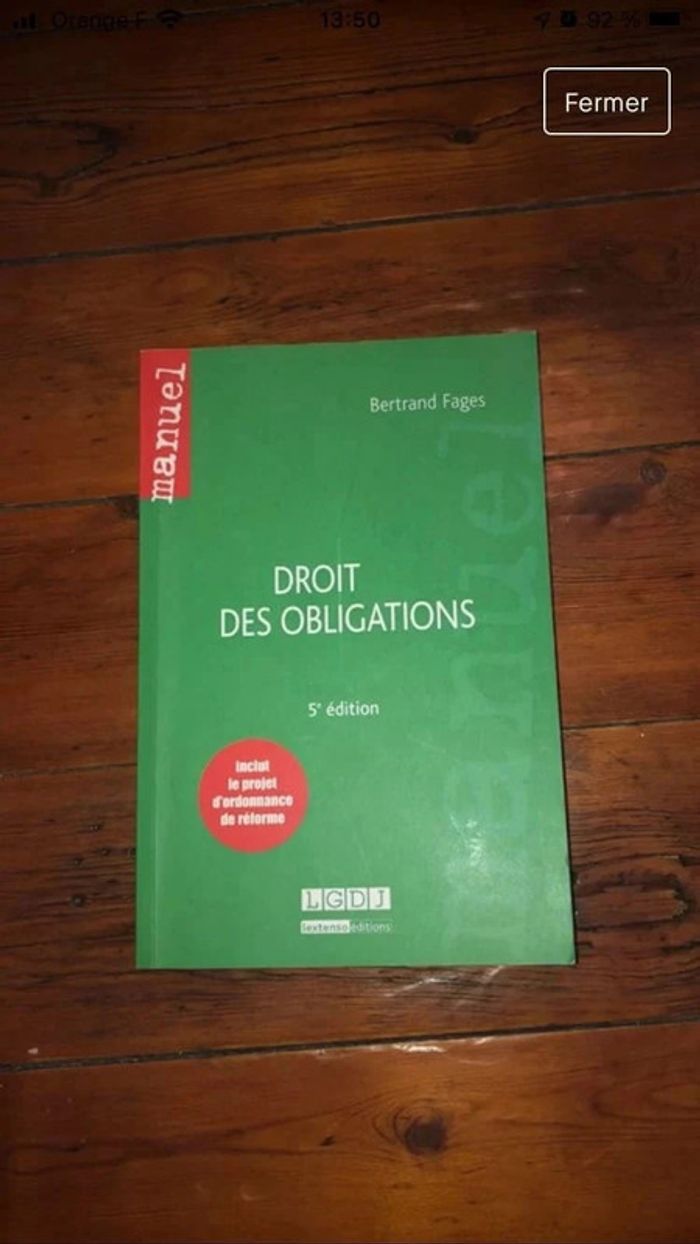 Droit des obligations