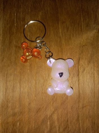 Porte clé ours ourson résine epoxy