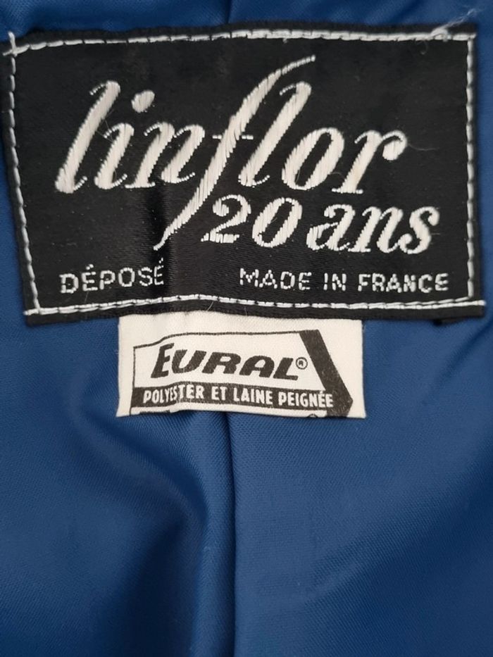 Veste en laine bleu marine annee '70 - photo numéro 20