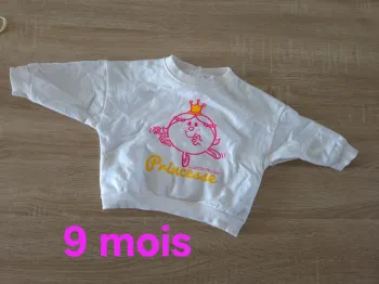 Pull sweat 9 mois madame princesse