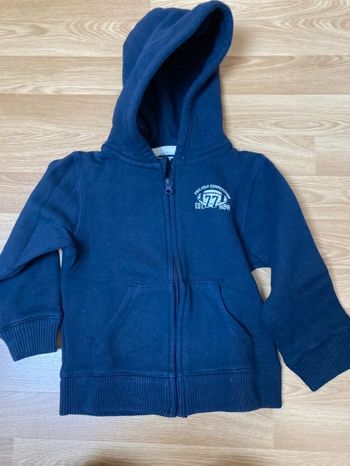 Gilet sweat molleton à capuche